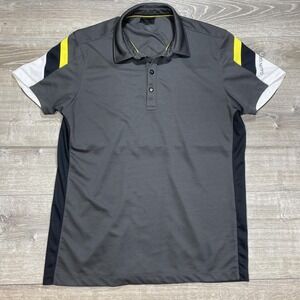 Galvin Green Ventil8 Polo Shirt Mens Large Gray Colorblock Golf Performance